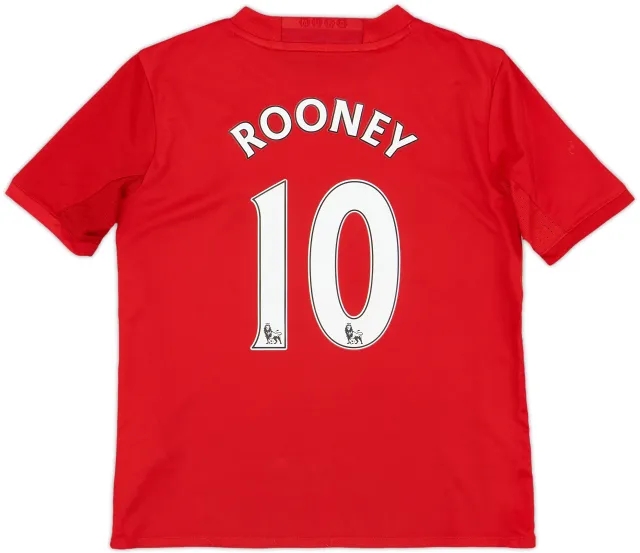 2016-17 Manchester United Home Shirt Rooney #10 - 8/10 - (S.Boys)