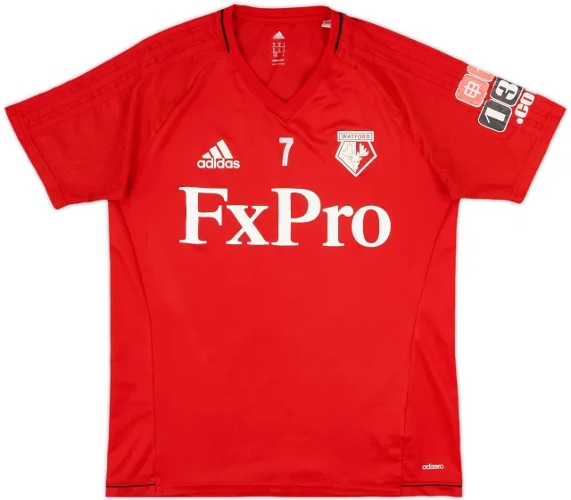 2017-18 Watford Player Issue adidas Training Shirt #7 - 6/10 - (M)