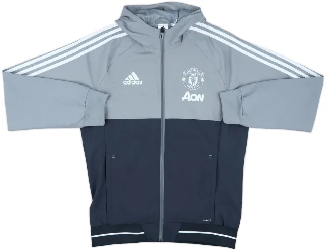 2017-18 Manchester United adidas Hooded Track Jacket - 8/10 - (M)