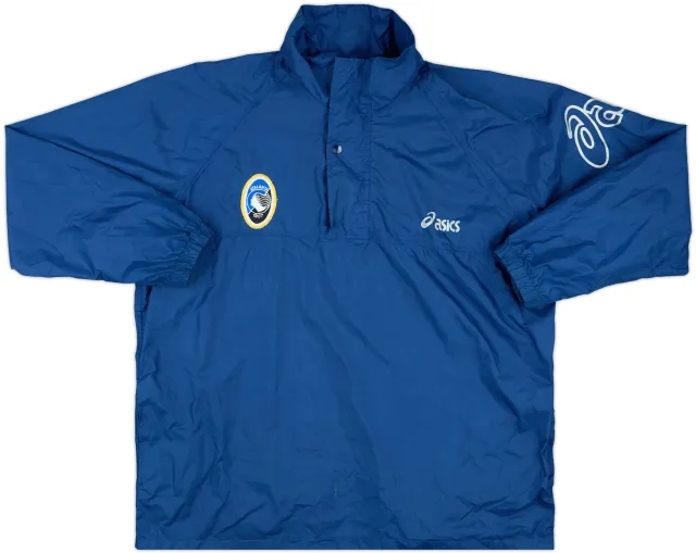 1998-00 Atalanta Asics 1/2 Zip Hooded Rain Coat - 8/10 - (M)
