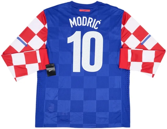 2010-12 Croatia Player Issue Away L/S Shirt Modric #10 (XXL)