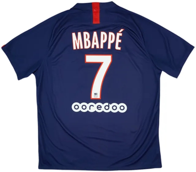 2019-20 Paris Saint-Germain Home Shirt Mbappe #7 - 10/10 - (XL)