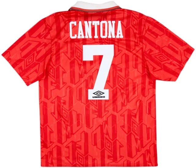 1992-94 Manchester United Home Shirt Cantona #7 - 8/10 - (L)