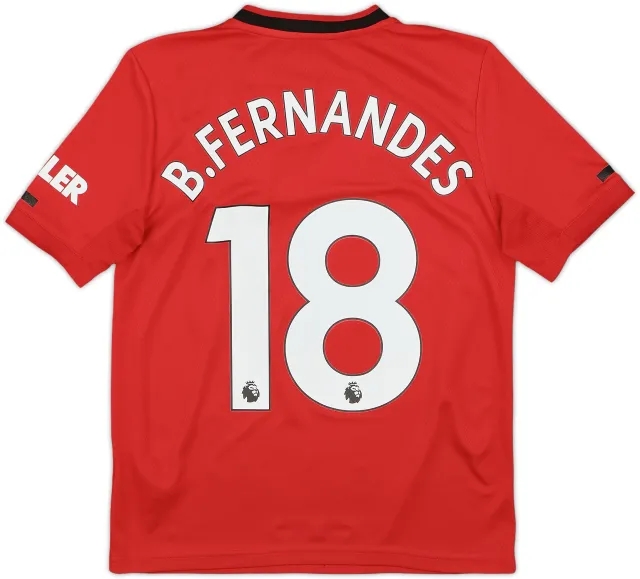 2019-20 Manchester United Home Shirt B.Fernandes #18 - 7/10 - (L.Boys)