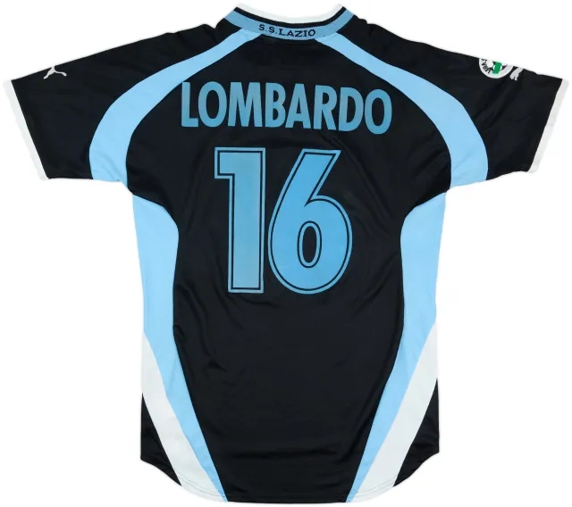 1999-00 Lazio Away Shirt Lombardo #16 - 8/10 - (XL)