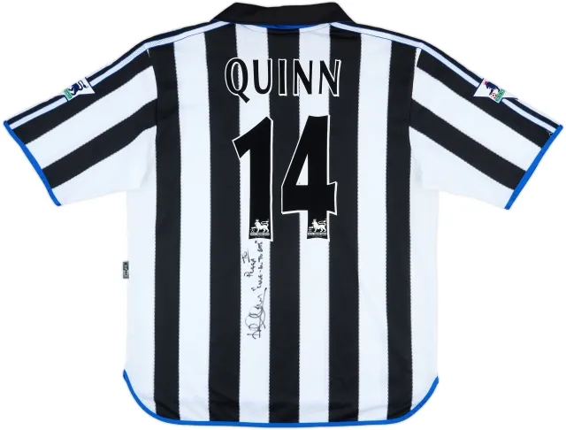 2000-01 Newcastle Signed Home Shirt Quinn #14