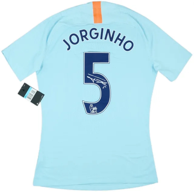 2018-19 Chelsea Player Issue Signed Third Shirt Jorginho #5