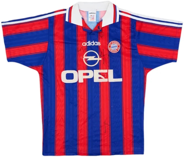 1995-97 Bayern Munich Signed Home Shirt - 4/10 - (S)