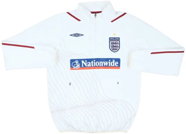2007-09 England Umbro 1/4 Zip Drill Top - 7/10 - (S)