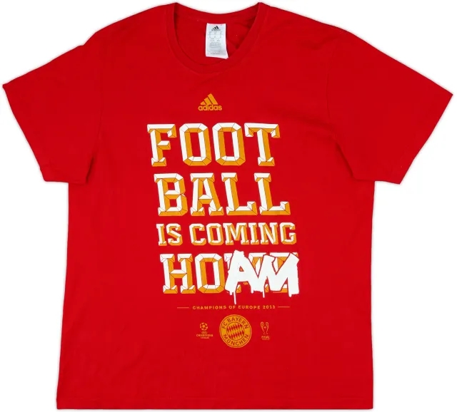 2013 Bayern Munich adidas 'Football is Coming Hoam' Graphic Tee - 7/10 - (XL)