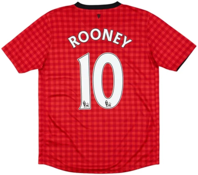 2012-13 Manchester United Home Shirt Rooney #10 - 10/10 - (XL.Boys)