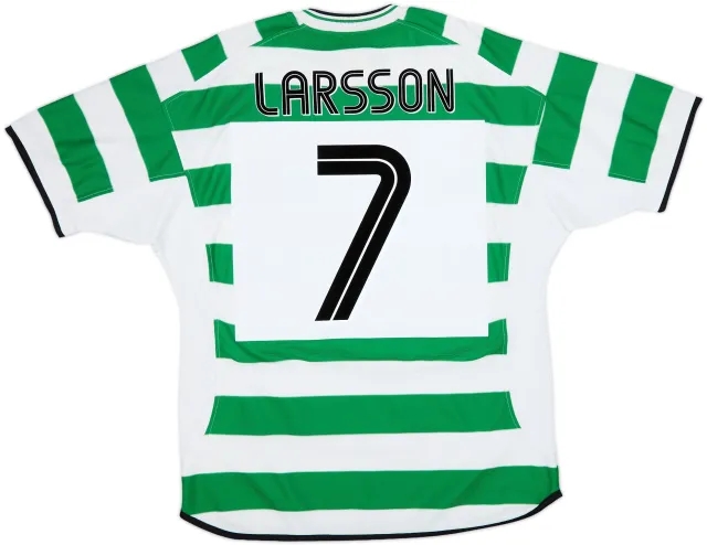 2001-03 Celtic Home Shirt Larsson #7 - 7/10 - (L)