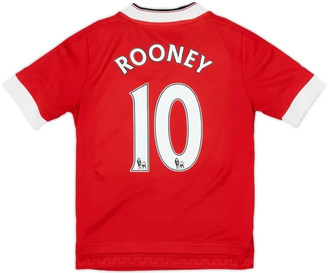 2015-16 Manchester United Home Shirt Rooney #10 - 8/10 (7-8 Years)
