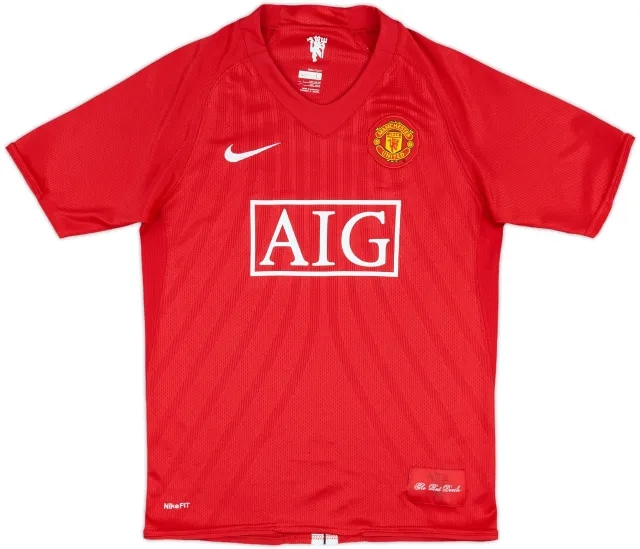 2007-09 Manchester United Home Shirt - 5/10 - (L.Boys)