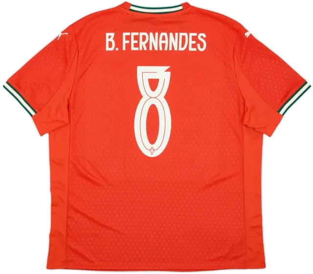 2025-26 Portugal Home Shirt B.Fernandes #8 (XL)