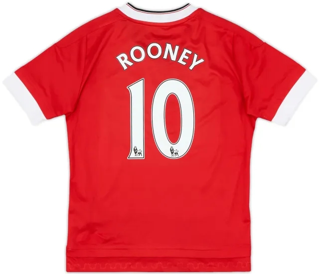 2015-16 Manchester United Home Shirt Rooney #10 - 10/10 - (S.Boys)