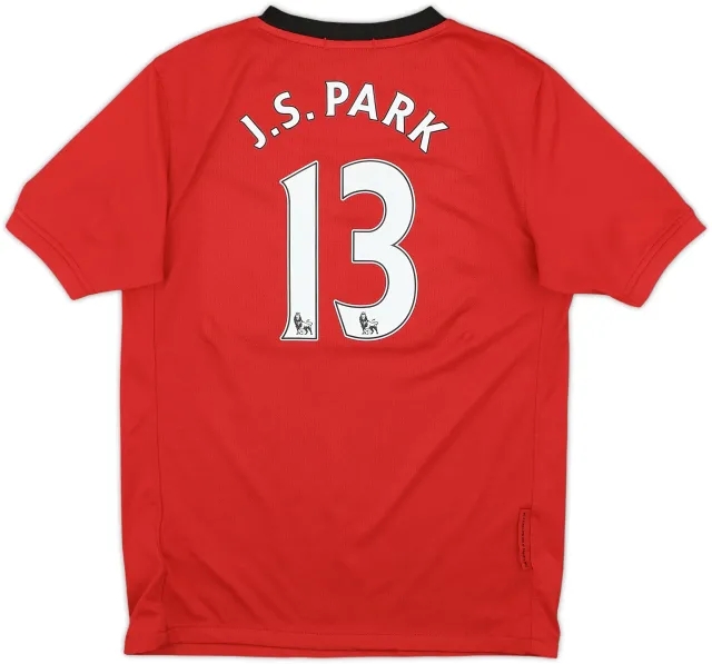 2009-10 Manchester United Home Shirt J.S.Park #13 - 9/10 - (M.Boys)