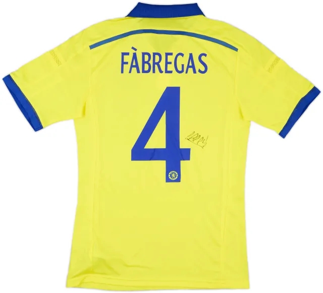 2014-15 Chelsea Player Issue Signed Away Shirt Fabregas #4