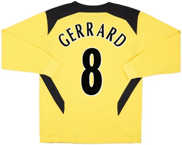 2004-06 Liverpool Away L/S Shirt Gerrard #8 - 5/10 - (M)