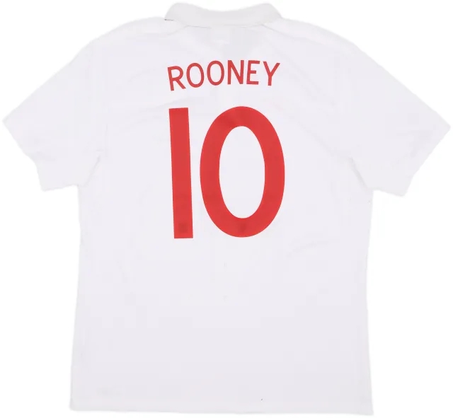 2009-10 England 'South Africa' Home Shirt Rooney #10 - 7/10 - (L)