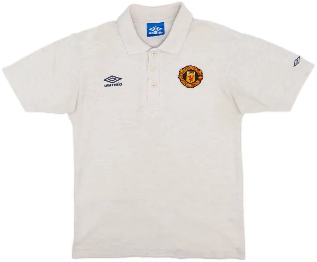 1996-98 Manchester United Umbro Polo Shirt - 8/10 - (S)