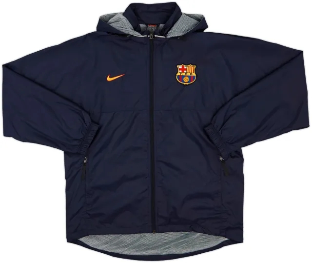 2000-01 Barcelona Nike Hooded Rain Jacket - 10/10 - (M)
