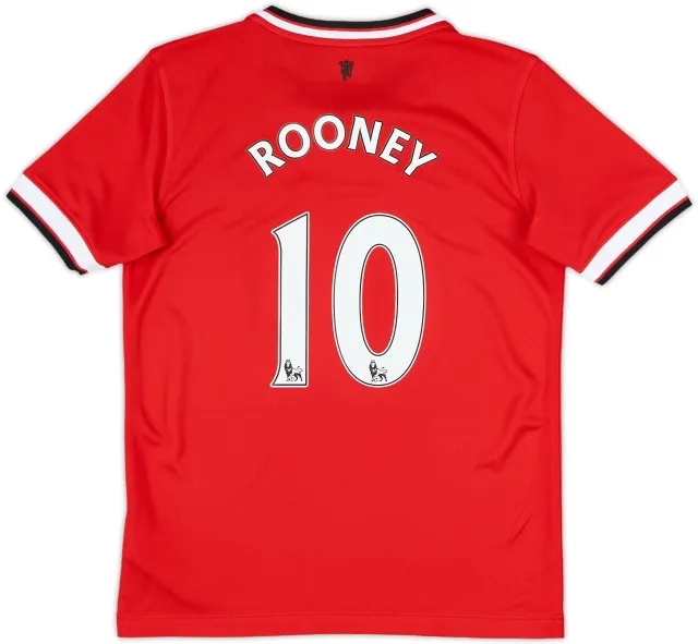 2014-15 Manchester United Home Shirt Rooney #10 - 9/10 - (M.Boys)