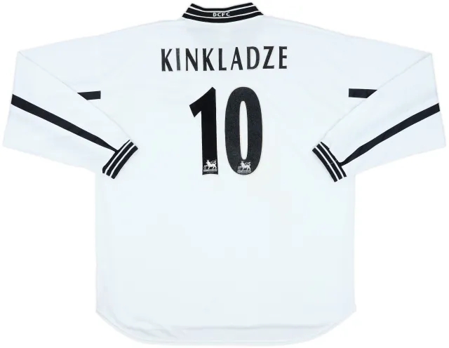1999-01 Derby County Home L/S Shirt Kinkladze #10 - 7/10 - (XL)