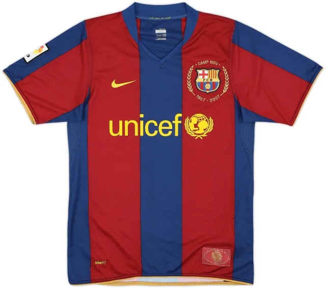 2007-08 Barcelona Home Shirt - 5/10 - (S)