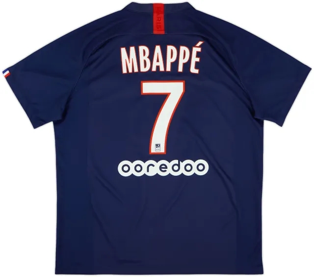 2019-20 Paris Saint-Germain Home Shirt Mbappe #7 - 6/10 - (XL)