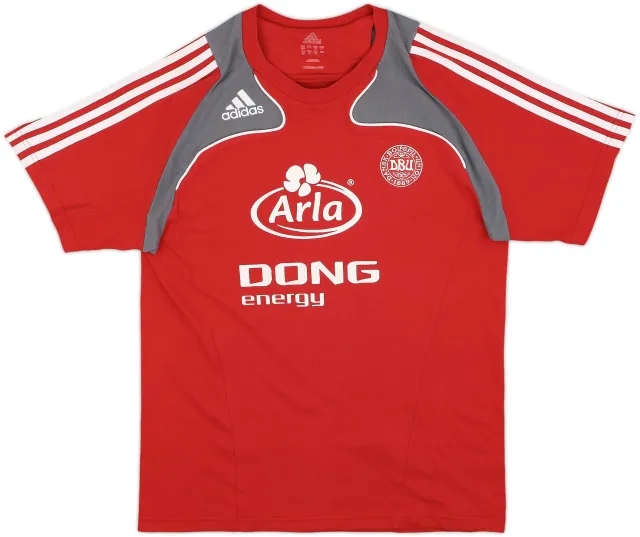 2007-08 Denmark adidas Training Shirt - 6/10 - (M/L)