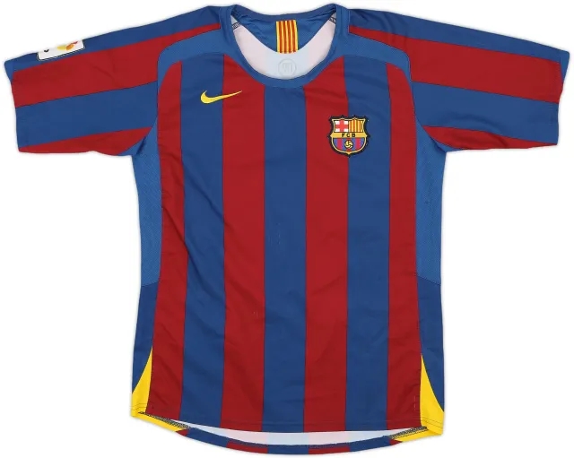 2005-06 Barcelona Home Shirt - 8/10 - (L.Boys)