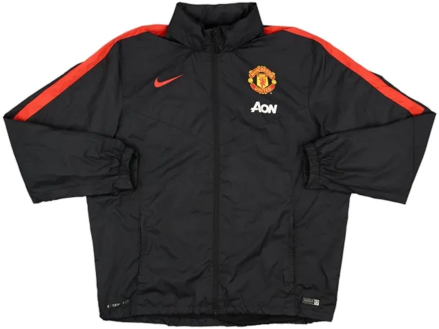 2014-15 Manchester United Nike Hooded Rain Jacket - 7/10 - (XXL)