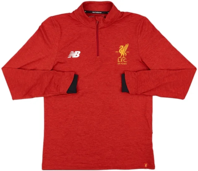 2017-18 Liverpool New Balance 1/4 Zip Drill Top - 8/10 - (XL.Boys)