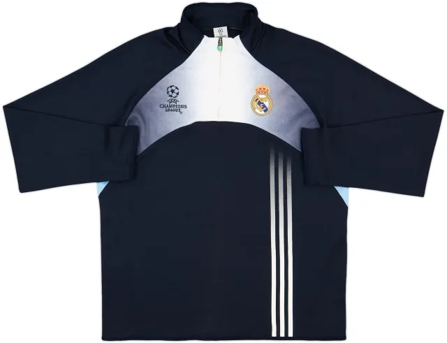 2003-04 Real Madrid adidas CL 1/4 Zip Drill Top - 6/10 - (S)