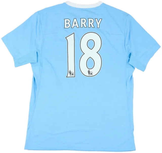 2009-10 Manchester City Home Shirt Barry #18 - 5/10 - (M)