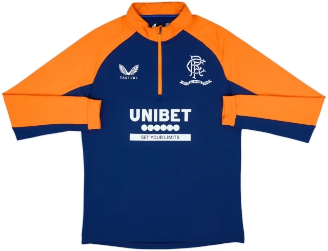 2022-23 Rangers Castore 1/4 Zip Training Top - 8/10 - (M)