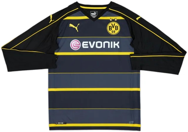 2016-17 Borussia Dortmund Away L/S Shirt - 9/10 - (XL.Boys)
