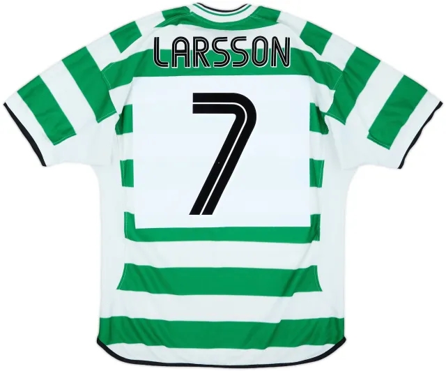 2001-03 Celtic Home Shirt Larsson #7 - 5/10 - (L)