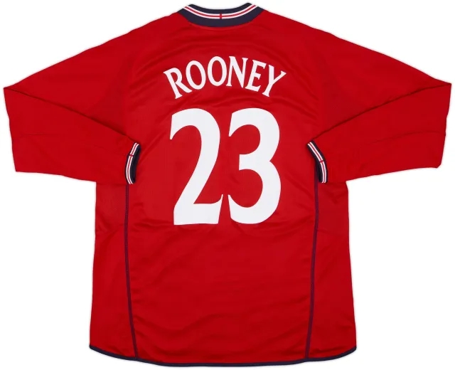 2002-04 England Away L/S Shirt Rooney #23 - 8/10 - (L)