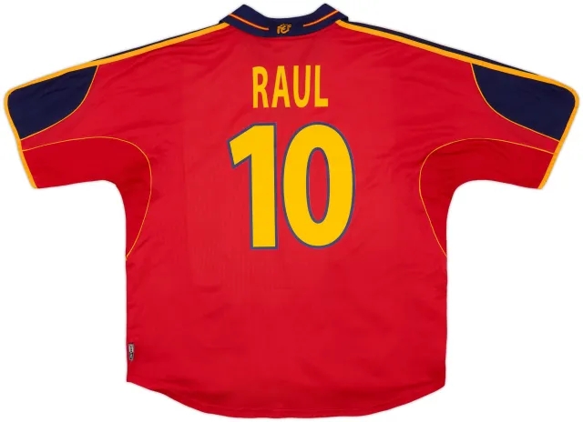 1999-02 Spain Home Shirt Raul #10 - 8/10 - (XL)