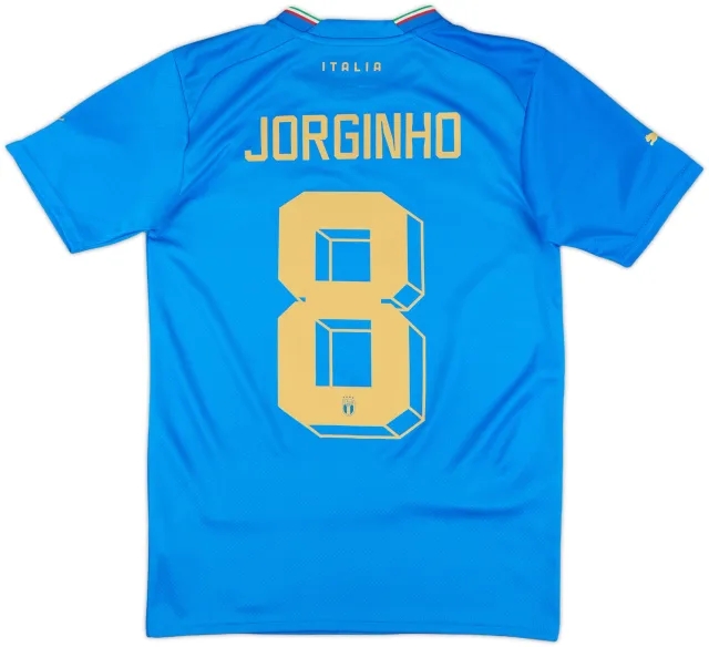 2022-23 Italy Home Shirt Jorginho #8 - 9/10 - (XS)