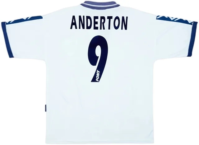 1995-97 Tottenham Home Shirt Anderton #9 - 8/10 - (L)