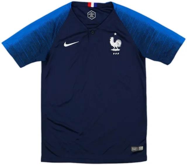 2018 France Home Shirt - 9/10 - (M.Boys)