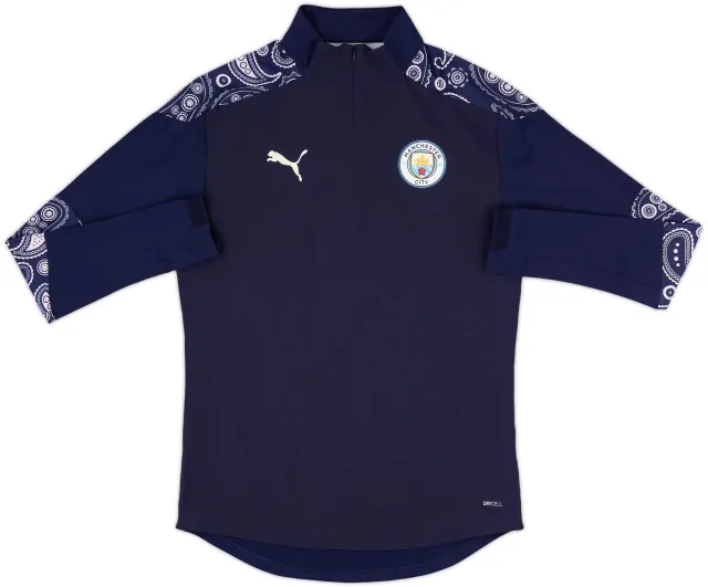 2019-20 Manchester City Puma 1/4 Zip Drill Top - 8/10 - (M)