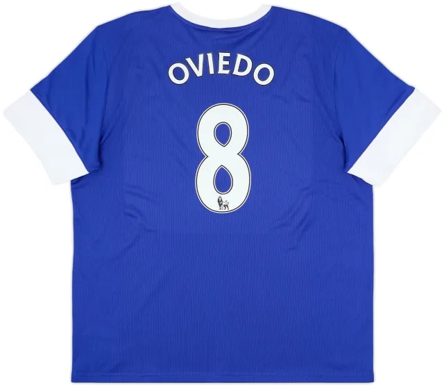2012-13 Everton Home Shirt Oviedo #8 - 9/10 - (XXL)