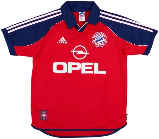adidas Bayern Munich Boys SS Home Shirt 1999/01