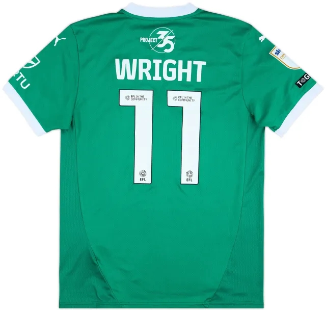 2024-25 Plymouth Match Issue Home Shirt Wright #11