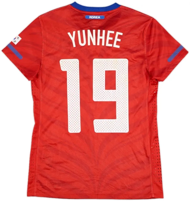 2010-12 South Korea Women Match Issue Home Shirt Yunhee #19