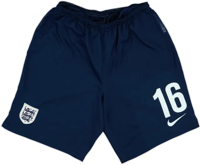 2013-14 England Player Issue Home Shorts #16 - 8/10 - (L)